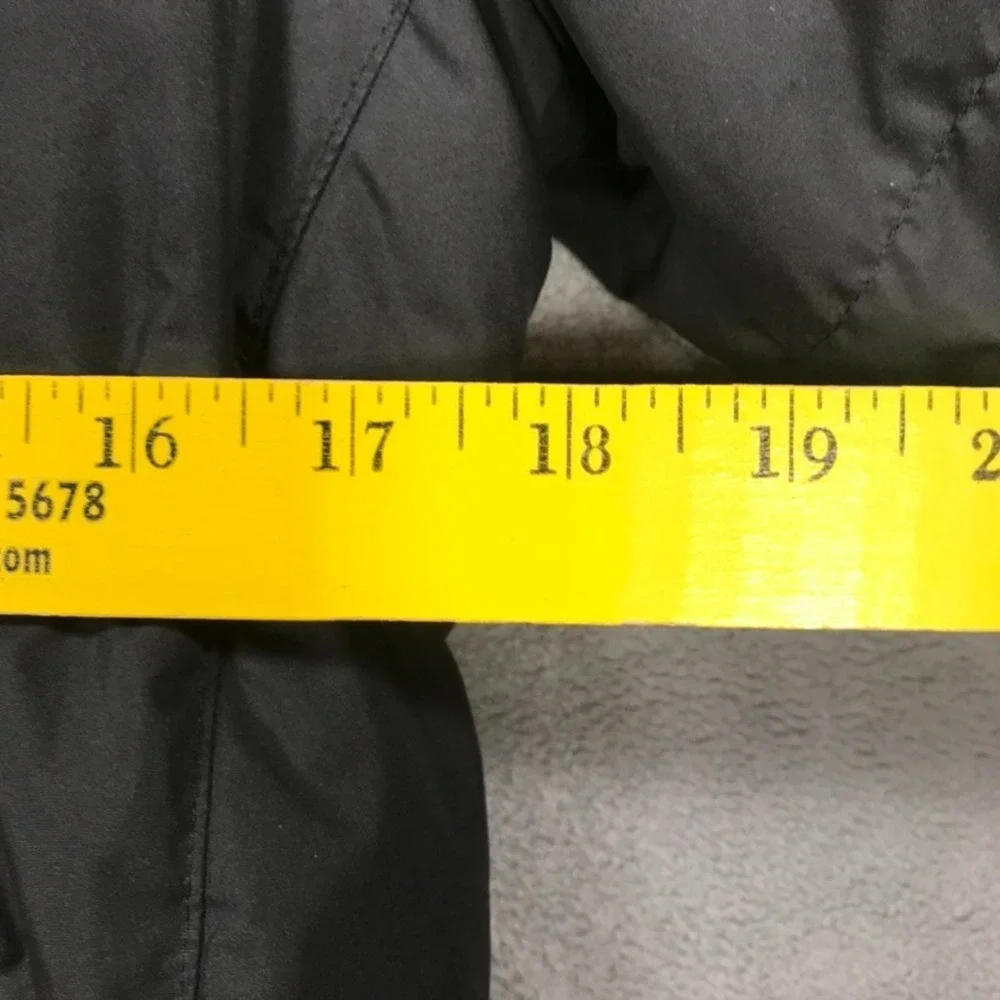 Athleta Girl Puffer Coat Youth Size XXL 16 Black Hooded Goose Down Full Zip